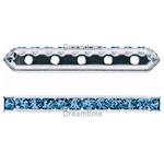 Dreamtime Crystal DC 77730 Rondelle Spacer Bars 5 Hole Capri Blue/Silver